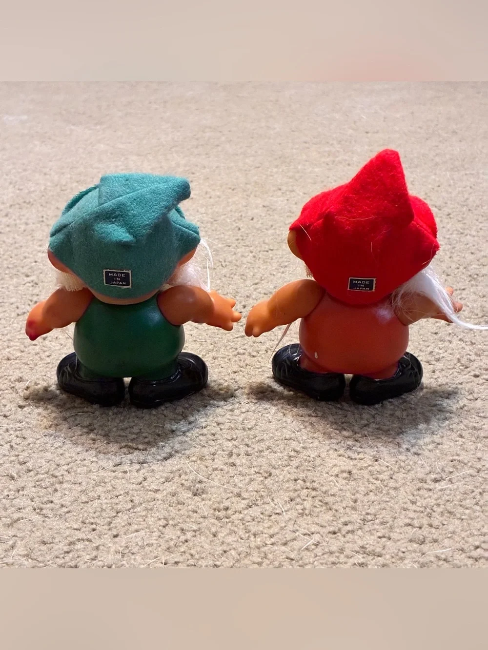 Set Of 2 Vintage Elf Gnome Rubber Dwarf Japan Lot RARE